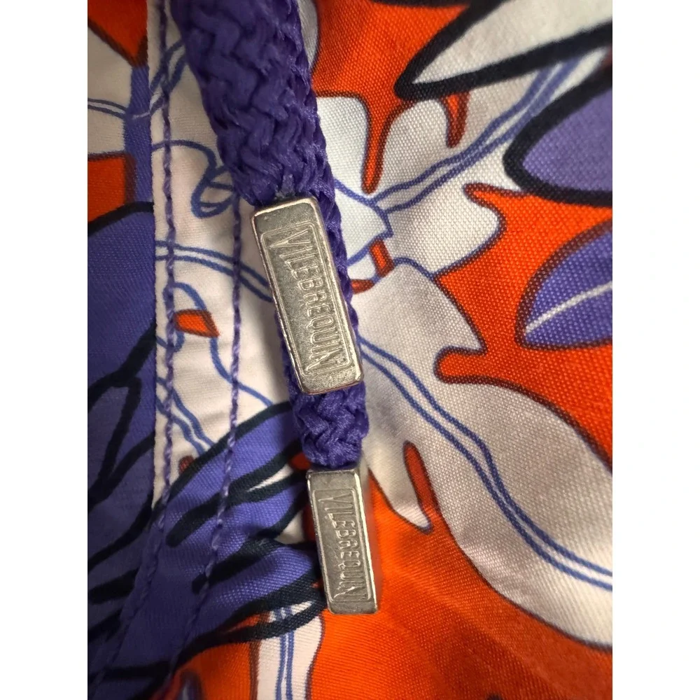 Vilebrequin Moorea Swim Trunks Mens 5XL Orange Purple Tropical‎ Bird 8